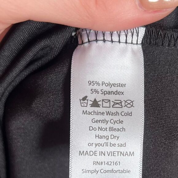 LuLaRoe Solid Black Marley Dress Size XS NWT - Picture 5 of 6